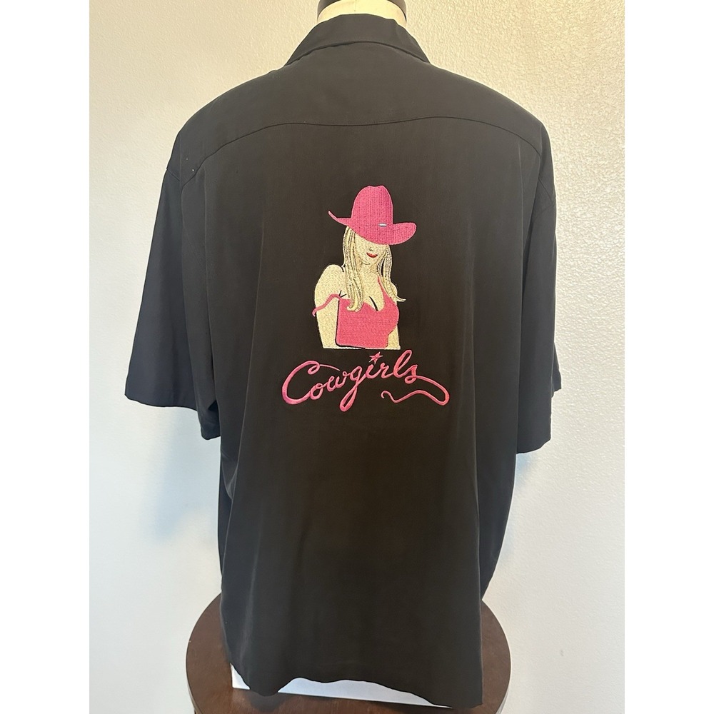 EAGLE DRY GOODS Signature Series 100% Silk Cowgirl Saloon Tequila Camp Shirt XL